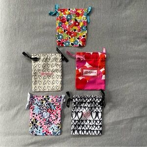Brighton Jewelry Pouches Set of 5 Cloth Drawstring Gift Bags
